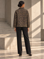 Long Sleeves Loose Buttoned Fringed Leopard Pockets Lapel Jackets Outerwear - 144169_B1_v20261008