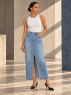High Waisted Skinny Split-Front Skirts Bottoms - 131080_OL_F3_v20261008