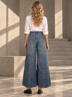 Loose Wide Leg Buttoned Fringed Pockets Jean Pants Bottoms - 159527_B1_v20261008