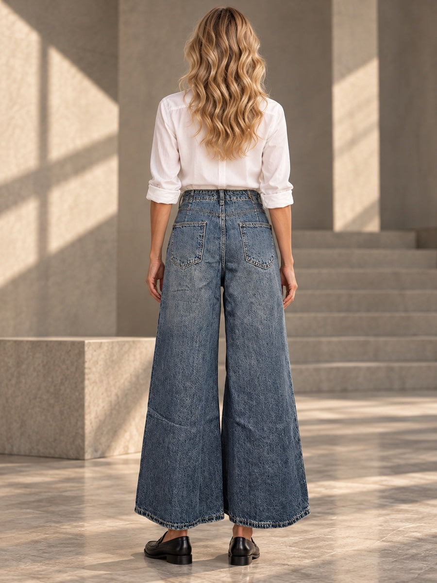Loose Wide Leg Buttoned Fringed Pockets Jean Pants Bottoms - 159527_B1_v20261008