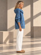 Long Sleeves Loose Pockets Solid Color Split-Joint Hooded Hoodies&sweatshirt Tops - 210435_S1_v20261008
