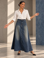 A-line High Waisted Fringed Gradient Split-Joint Long Skirts Skirts - 131781_CF_F3_v20261008
