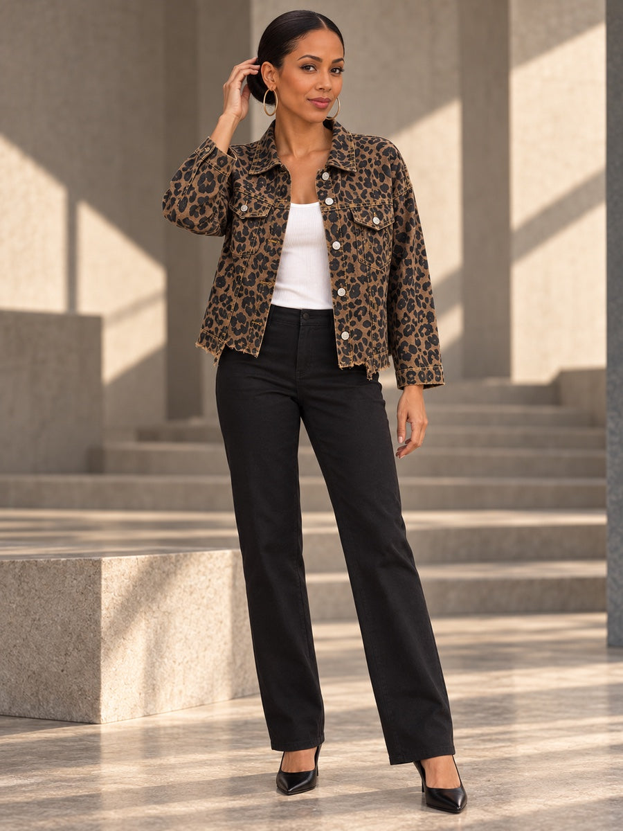 Long Sleeves Loose Buttoned Fringed Leopard Pockets Lapel Jackets Outerwear - 144169_CF_F2_v20261008