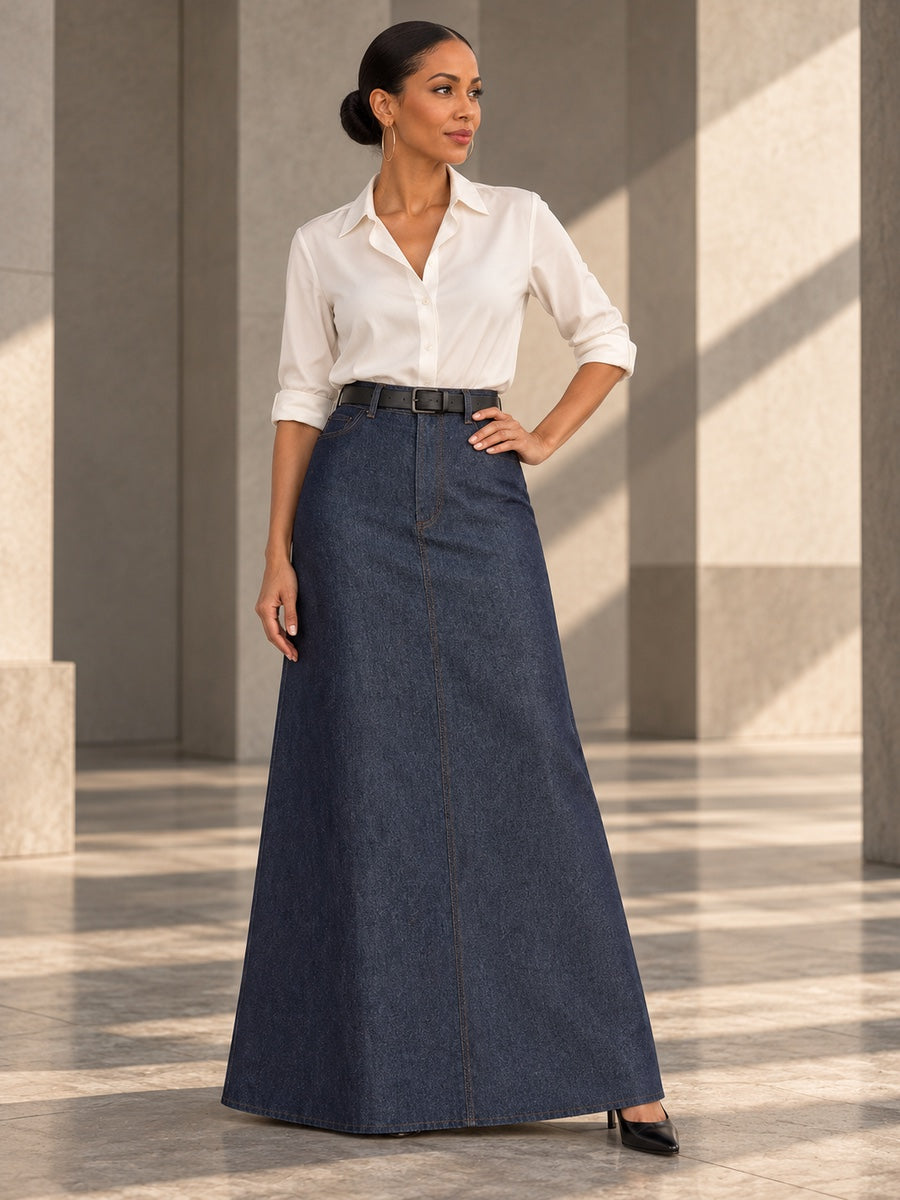 Loose No Belt Pockets Solid Color Skirts Bottoms - 152434_OL_F3_v20261008