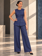 Loose Sleeveless Buttoned Pockets Solid Color Round-Neck Vest Top - 182666_OL_F3_v20261008