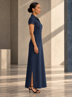 High Waisted Plus Size Buttoned Pockets Split-Side Lapel Maxi Dresses - 125517_S1_v20261008