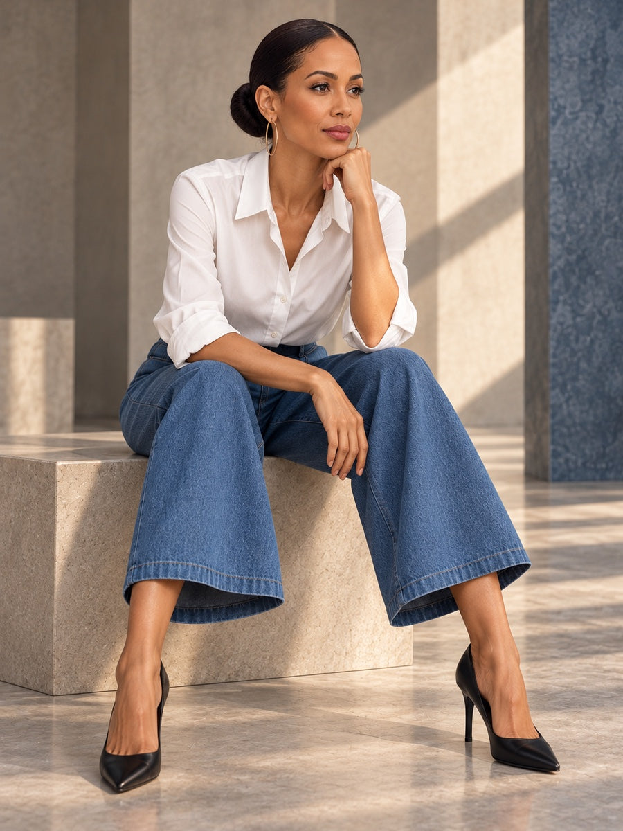 Loose Wide Leg Pockets Solid Color Jean Pants Bottoms - 210431_OL_F2_v20261008
