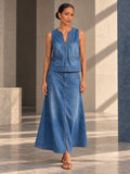 Loose Sleeveless Solid Color V-Neck Vest Top - 202156_OL_F1_v01