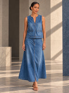 Loose Sleeveless Solid Color V-Neck Vest Top - 202156_OL_F1_v01