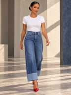 Column Loose Buttoned Solid Color Zipper Jean Pants Bottoms Trousers - 182712_CF_F1_v20261008