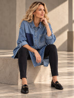 High-low Long Sleeves Asymmetric Buttoned Pockets Split-Joint Lapel Blouses&shirts Tops - 148015_OL_F2_v20261008