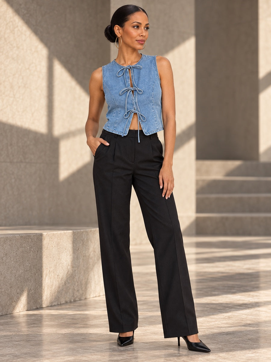 Loose Sleeveless Lace-Up Split-Joint Round-Neck Vest Top - 183657_OL_F3_v20261008