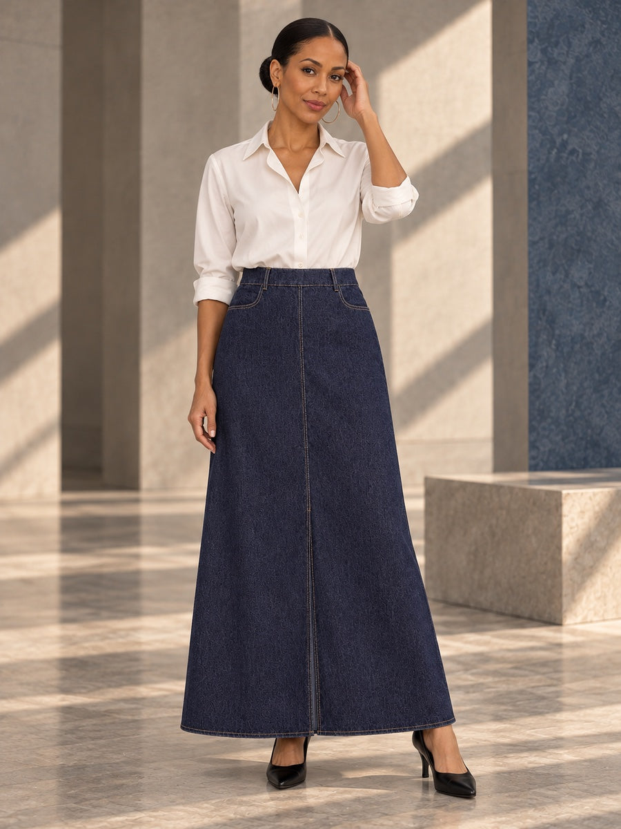 Column No Belt Solid Color Zipper Skirts Bottoms - 181611_CF_F2_v20261008