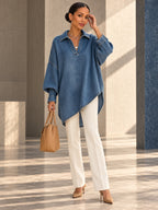 Long Sleeves Loose Buttoned Solid Color Lapel Blouses&Shirts Tops - 202265_CF_F2_v20261008