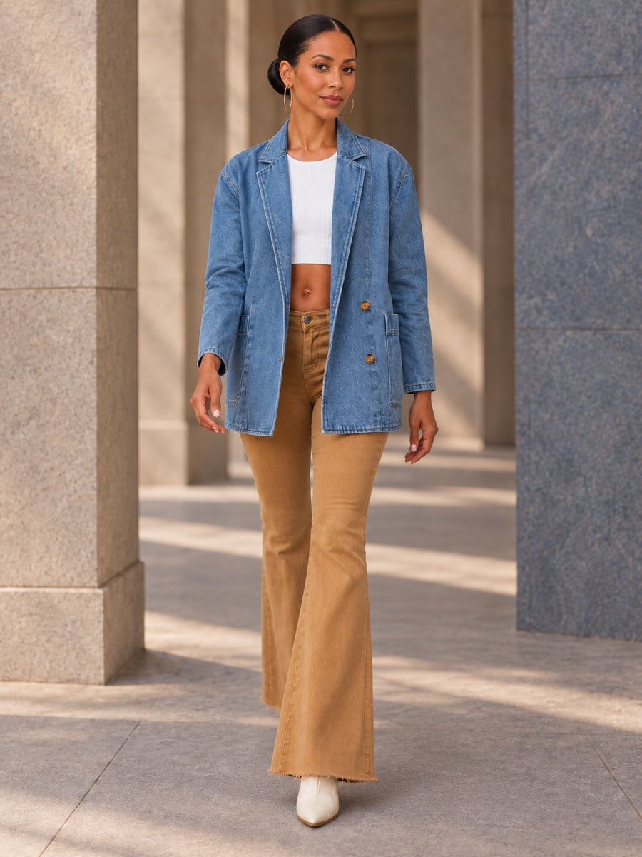 Long Sleeves Loose Buttoned Pockets Notched Collar Outerwear - 211610_OL_F3_v01