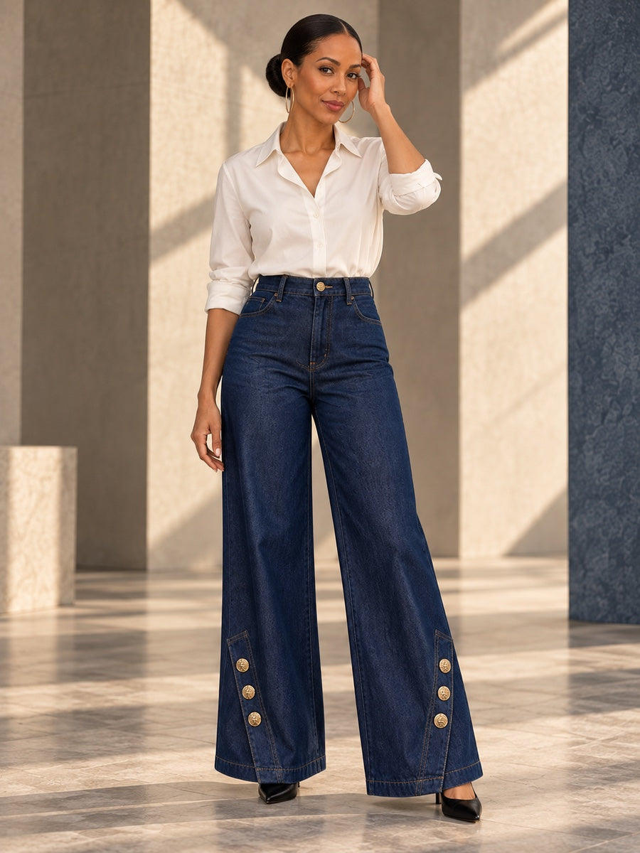 Wide Leg Buttoned Pockets Split-Joint Jean Pants Bottoms - 210434_CF_F2_v20261008