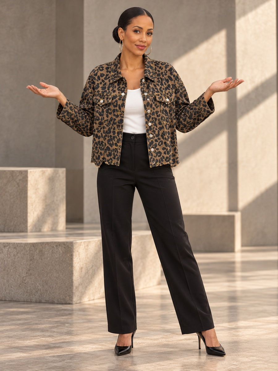 Long Sleeves Loose Buttoned Fringed Leopard Pockets Lapel Jackets Outerwear - 144169_CF_F3_v20261008