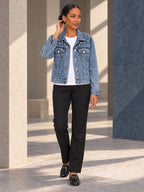 Long Sleeves Split-Joint Lapel Denim Jackets - 127145_CF_F2_v01