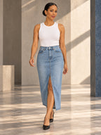High Waisted Skinny Split-Front Skirts Bottoms - 131080_CF_F1_v20261008