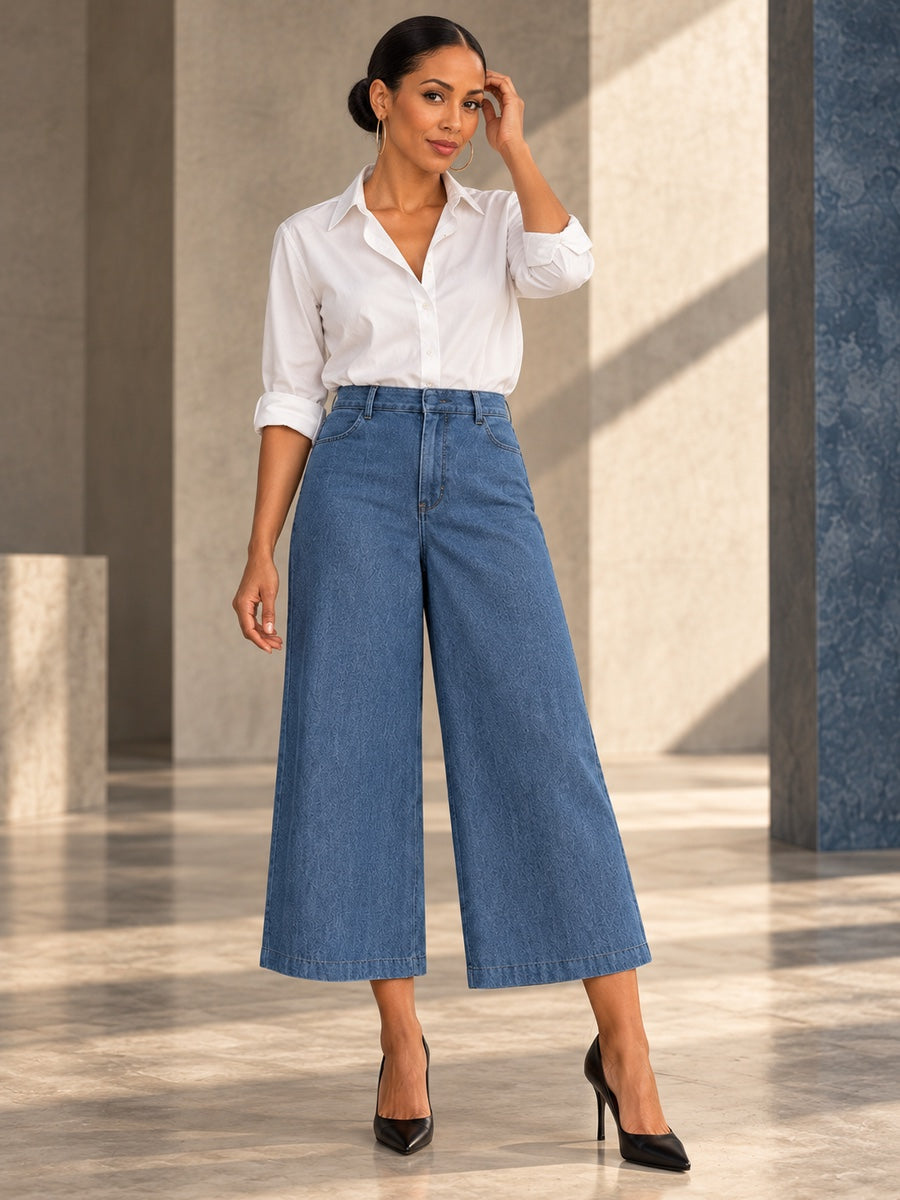 Loose Wide Leg Pockets Solid Color Jean Pants Bottoms - 210431_CF_F2_v20261008