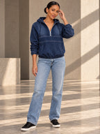 Long Sleeves Drawstring Pleated Pockets Solid Color Split-Joint Zipper Hooded Hoodies&sweatshirt Tops - 210553_CF_F2_v20261008